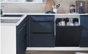 Einbauküche Esilia, fjordblau, inkl. Bosch Elektrogeräte