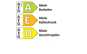 Einbauküche Rosian, Nussbaum Nachbildung, inkl. Miele Elektrogeräte