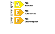 Einbauküche Torna, schiefergrau/alpinweiß, inkl. AEG Elektrogeräte