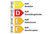 Einbauküche Nordina, in schiefergrau, inkl. Neff Elektrogeräte