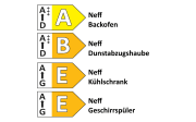 Einbauküche Cascada, steingrau, inkl. Neff Elektrogeräte