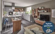 Einbauküche Seega/Stadum, schiefergrau/Eiche Havanna Nachbildung, inkl. Siemens Elektrogeräte