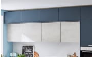 Einbauküche Esiilia/Rosian, fjordblau, inkl. Bosch Elektrogeräte