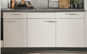 Einbauküche Wida, hellgrau, inkl Elektrogeräte