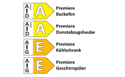 Einbauküche Wida/Plamos, weiß/Eiche Nachbildung, inkl. Elektrogeräte