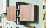 Einbauküche Wida/Plamos, anthrazit/Wildeiche Nachbildung, inkl. Elektrogeräte