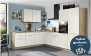 Einbauküche Wida, magnolia/Bergeiche Nachbildung, inkl. Elektrogeräte