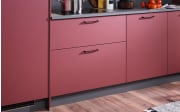 Einbauküche Wida, kaminrot, inkl. Elektrogeräte