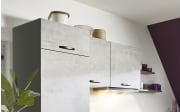 Einbauküche Bailo, beton hell Nachbildung, inkl. Elektrogeräte