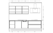 Einbauküche Uno/Toronto, weiß/Alteiche natur Nachbildung, inkl. Siemens Elektrogeräte