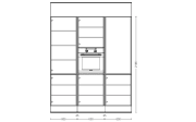 Einbauküche Uno/Toronto, weiß/Alteiche natur Nachbildung, inkl. Siemens Elektrogeräte