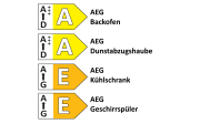 Einbauküche Uno/Toronto, weiß/Alteiche natur Nachbildung, inkl. AEG Elektrogeräte