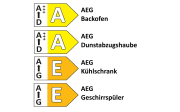 Einbauküche Perfect brillant/Meteor, weiß, inkl. AEG Elektrogeräte