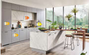 Einbauküche Perfect Soft/Merkur, perlgrau, inkl. Siemens Elektrogeräte