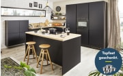 Einbauküche Top soft, schwarz, inkl. AEG Elektrogeräte
