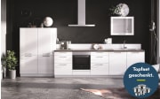 Einbauküche Perfect Brillant, Hochglanz polarweiß, inkl. Privileg Elektrogeräte