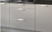 Einbauküche Uno, perlgrau matt, inkl. Siemens Elektrogeräte