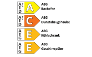 Einbauküche Comet, opalgrau, inkl. AEG Elektrogeräte