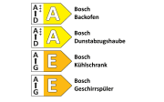 Einbauküche Roma, schwarz, inkl. Bosch Elektrogeräte