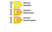 Einbauküche Perfect brillant, crema magnolia, inkl. Siemens Elektrogeräte