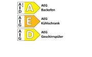 Einbauküche Uno, alpinweiß, inkl. AEG Kochfeldabzug und inkl. AEG Elektrogeräte