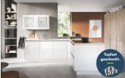 Einbauküche Perfect brillant/Bali, weiß, inkl. AEG Elektrogeräte
