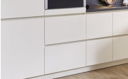 Einbauküche Laser Soft/Comet, weiß/schwarz, inkl. Siemens Elektrogeräte