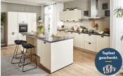 Einbauküche Ravenna, creme magnolie, inkl. Miele Elektrogeräte