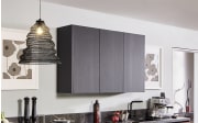 Einbauküche Scala/Calgary, amarant/Samteiche schwarz Nachbildung, inkl. Blaupunkt Elektrogeräte