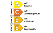 Einbauküche Calgary, Samteiche schwarz Nachbildung/Samteiche greige Nachbildung, inkl. Neff Elektrogeräte