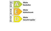 Einbauküche Lenzen, schwarzbeton, inkl. Miele Elektrogeräte