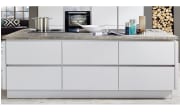 Einbauküche Ferna, seidengrau, inkl. Bosch Elektrogeräte