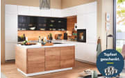 Einbauküche Lenzen/Rosian, alpinweiß/Eiche San Remo Nachbildung, inkl. Siemens Elektrogeräte