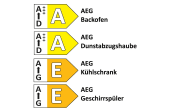 Einbauküche Structura, Hochglanz weiß, inkl. AEG Elektrogeräte