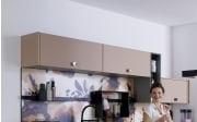 Einbauküche Esilia/Sunta, taubengrau, inkl. Siemens Elektrogeräte