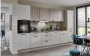 Einbauküche Lenzen/Rosian, Eiche Bergamo Nachbildung/seidengrau, inkl. AEG Elektrogeräte