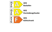 Einbaukueche IP 1200, Beton Nachbildung, inkl. AEG Elektrogeräte