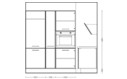 Einbauküche IP 1200, magnolienweiß matt, inkl. AEG Elektrogeräte