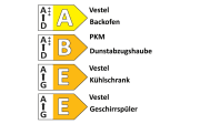 Einbauküche IP 1200, Nachbildung Vintage Eiche, inkl. Elektrogeräte