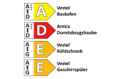 Einbauküche IP 1200 in weiß/Eiche hell Nachbildung, inkl. Elektrogeräte