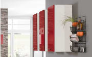 Einbauküche PN 370, weiß/rot, inkl. Elektrogeräte
