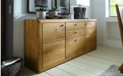 Sideboard Aurum, Wildeiche massiv soft gebürstet
