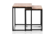 Couchtisch Sakura I, Asteiche massiv, schwarz lackiert