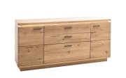 Sideboard Barcelona, Balkeneiche massiv, Eiche Bianco furniert