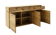 Sideboard Como, Wildeiche geölt massiv, Wildeiche furniert, inkl. LED-Korpusbeleuchtung