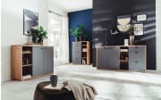 Sideboard Lizzano, grau/Balkeneiche-Nachbildung