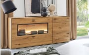 Sideboard Olvera, teilmassive Asteiche