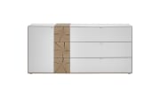 Sideboard Caya, weiß/Kerneiche Umato, inkl. Softclose Funktion 