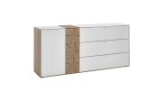 Sideboard Caya, weiß/Kerneiche Umato, inkl. Softclose Funktion 