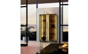 Highboard Kilva, Kernesche massiv, anthrazit gebeizt
